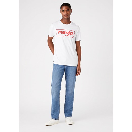 WRANGLER FRAME LOGO TEE MĘSKI T-SHIRT KOSZULKA NADRUK WHITE W7H3D3989 112146326 Wrangler L YouNeedit.pl