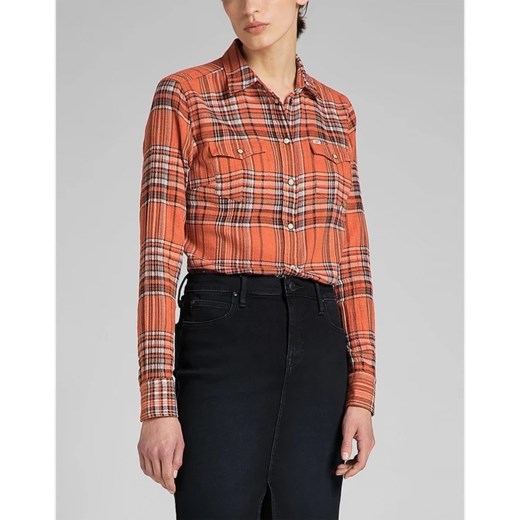 LEE REGULAR WESTERN SHIR DAMSKA KOSZULA MATERIAŁOWA Z DŁUGIM RĘKAWEM MATERIAŁ LOGO DESERT ORANGE L45SXGOB 112140160 ze sklepu YouNeedit.pl w kategorii Koszule damskie - zdjęcie 180307350