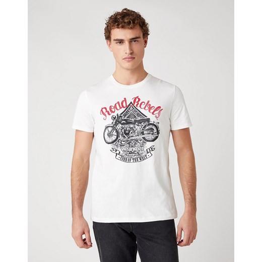 MĘSKI T-SHIRT WRANGLER SS BIKER TEE OFF WHITE W7H2D3737 112131845 ze sklepu YouNeedit.pl w kategorii T-shirty męskie - zdjęcie 180307581