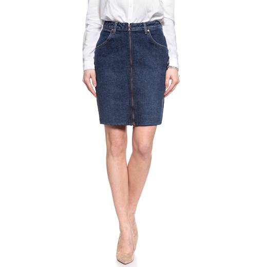 SPÓDNICA JEANSOWA WRANGLER HIGH ZIP SKIRT DEEP OCEAN W257WB86X 112128011 ze sklepu YouNeedit.pl w kategorii Spódnice - zdjęcie 180308063