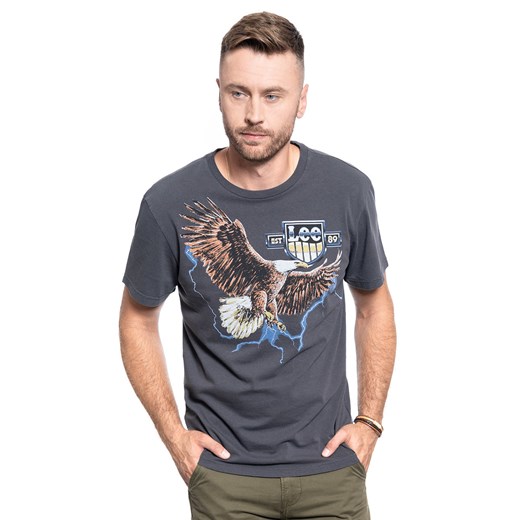 MĘSKI T-SHIRT LEE BIKER TEE RELAXED FIT WASHED BLACK L60CFEON 112113283 ze sklepu YouNeedit.pl w kategorii T-shirty męskie - zdjęcie 180309563