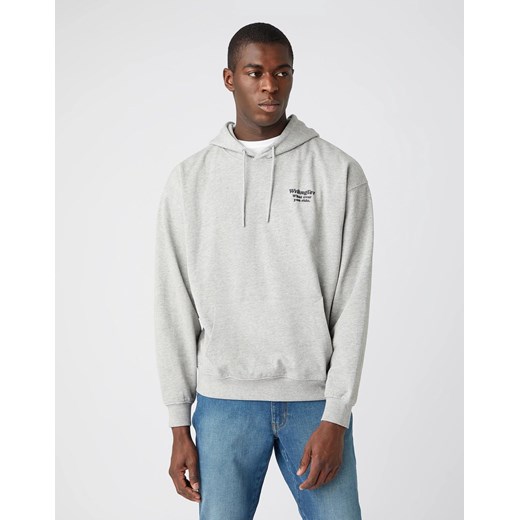 MĘSKA BLUZA WRANGLER WWYG HOODIE MID GREY MEL W6F9H1X37 112141480 ze sklepu YouNeedit.pl w kategorii Bluzy męskie - zdjęcie 180309783