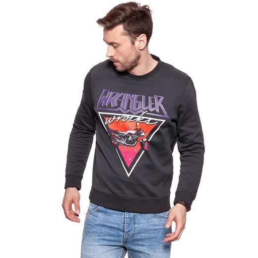BLUZA WRANGLER MĘSKA CREW SWEAT FADED BLACK W6559IHV6 112130571 ze sklepu YouNeedit.pl w kategorii Bluzy męskie - zdjęcie 180310283