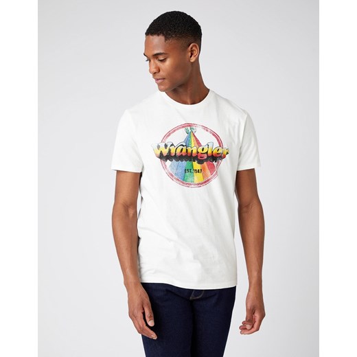 MĘSKI T-SHIRT WRANGLER RAINBOW OFF WHITE W7J9D3737 112141559 ze sklepu YouNeedit.pl w kategorii T-shirty męskie - zdjęcie 180310590