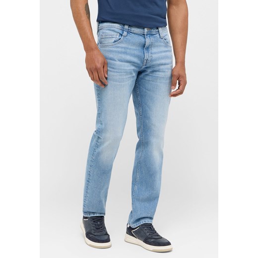 Męskie Spodnie Jeansowe MUSTANG Denver Straight Denim Blue 1014878 5000 414 ze sklepu YouNeedit.pl w kategorii Jeansy męskie - zdjęcie 180310670