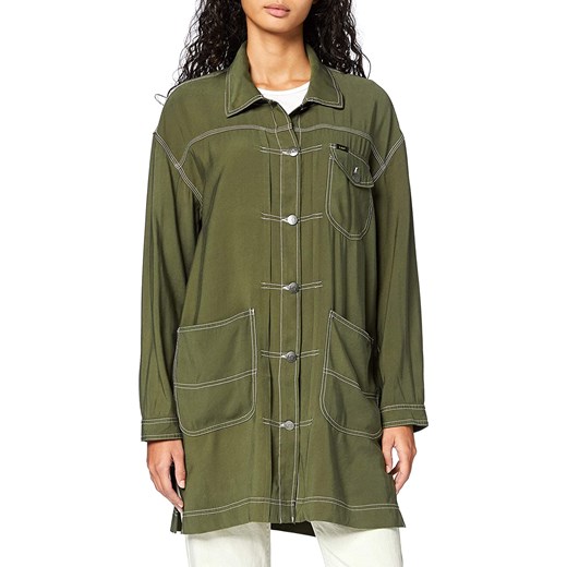 DAMSKA TUNIKA LEE ELONGATED DUSTER COA REGULAR FIT OLIVE GREEN L45WCWNX 112110654 ze sklepu YouNeedit.pl w kategorii Kurtki damskie - zdjęcie 180310831