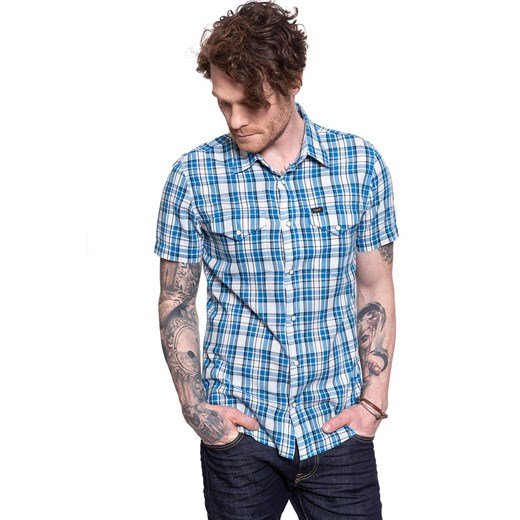 LEE LEE WESTERN SS SHIRT DIPPED BLUE L641CZLA 112115307 ze sklepu YouNeedit.pl w kategorii Koszule męskie - zdjęcie 180311133