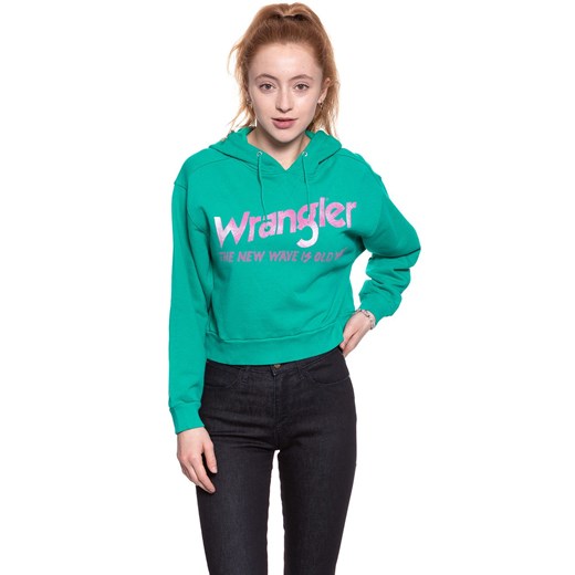 BLUZA WRANGLER DAMSKA CROP HOODIE SPECTRA GREEN W6068IGWB 112130417 ze sklepu YouNeedit.pl w kategorii Bluzy damskie - zdjęcie 180311510