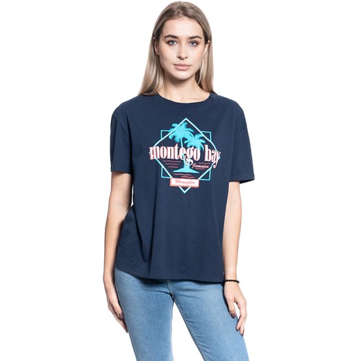 DAMSKI T-SHIRT WRANGLER BOYFRIEND TEE NAVY W7Q2GH114 112132080 ze sklepu YouNeedit.pl w kategorii Bluzki damskie - zdjęcie 180311554