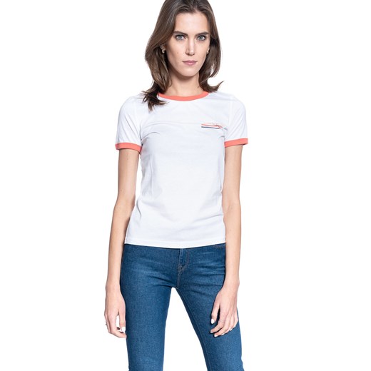 T-SHIRT DAMSKI LEE RINGER TEE BRIGHT WHITE L40PEPLJ 112108662 ze sklepu YouNeedit.pl w kategorii Bluzki damskie - zdjęcie 180311960