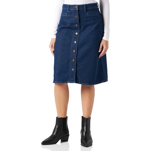 LEE BUTTON THROUGH SKIRT DAMSKA SPÓDNICA JEANSOWA JEANS DARK WILMA L30HDJGR 112106453 ze sklepu YouNeedit.pl w kategorii Spódnice - zdjęcie 180311970
