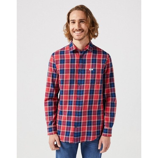 WRANGLER MĘSKA KOSZULA LS 1 PKT SHIRT RED INDIGO 112350396 W5A9017325 ze sklepu YouNeedit.pl w kategorii Koszule męskie - zdjęcie 180312080