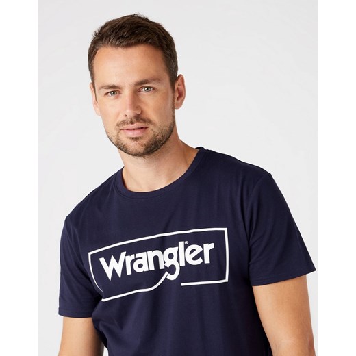 WRANGLER FRAME LOGO TEE MĘSKI T-SHIRT KOSZULKA NAVY W7H3D3114 112146325 Wrangler M YouNeedit.pl