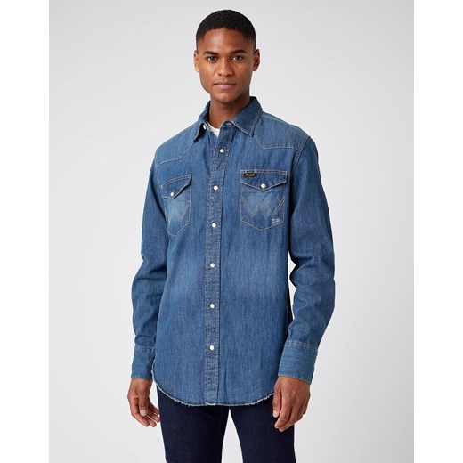 MĘSKA KOSZULA JEANSOWA WRANGLER LS WORKSHIRT TINTED BLUE W5D1AK725 112141437 ze sklepu YouNeedit.pl w kategorii Koszule męskie - zdjęcie 180312784