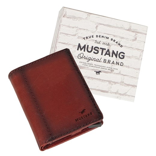 MUSTANG Temi RFID Aluminium Case Wallet UNIWERSALNY SKÓRZANY PORTFEL PREMIUM POJEMNY NA KARTY SKÓRA RED 06.103904 ze sklepu YouNeedit.pl w kategorii Portfele męskie - zdjęcie 180313614