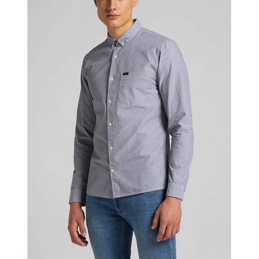 MĘSKA KOSZULA MATERIAŁOWA LEE SLIM BUTTON DOWN CLOUDBURST GREY L66XNFJE 112116754 ze sklepu YouNeedit.pl w kategorii Koszule męskie - zdjęcie 180313841