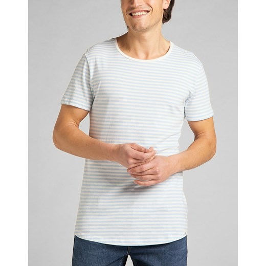 LEE SHAPED TEE MĘSKI T-SHIRT KOSZULKA SKYWAY BLUE L62JEBQL 112140411 ze sklepu YouNeedit.pl w kategorii T-shirty męskie - zdjęcie 180314003
