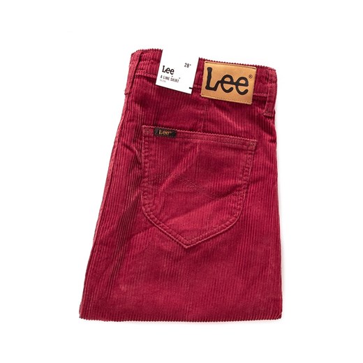 SPÓDNICA SZTRUKSOWA LEE A LINE SKIRT BIKINI RED L38NDC87 112108271 ze sklepu YouNeedit.pl w kategorii Spódnice - zdjęcie 180314052
