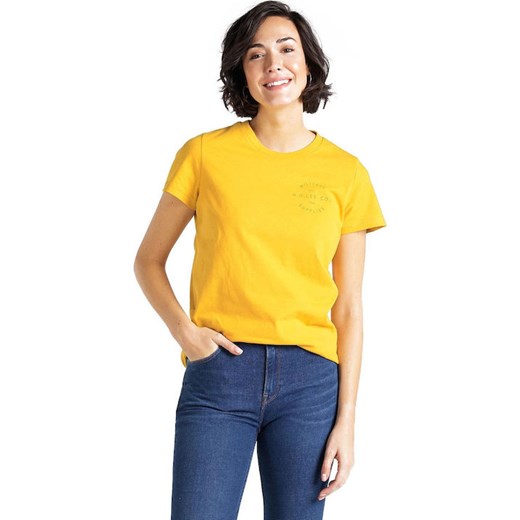 LEE SEASONAL GRAPHIC TEE REGULAR FIT DAMSKI T-SHIRT KOSZULKA NADRUK GOLDEN YELLOW L41OFENF 112109111 ze sklepu YouNeedit.pl w kategorii Bluzki damskie - zdjęcie 180314284