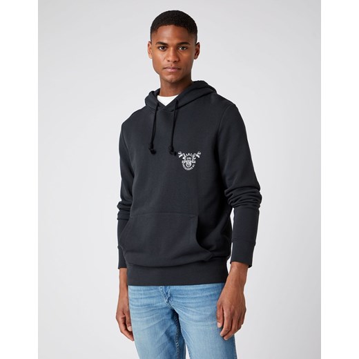 WRANGLER BIKER HOODIE MĘSKA BLUZA Z KAPTUREM FADED BLACK W6F4HAXV6 112141477 ze sklepu YouNeedit.pl w kategorii Bluzy męskie - zdjęcie 180314514