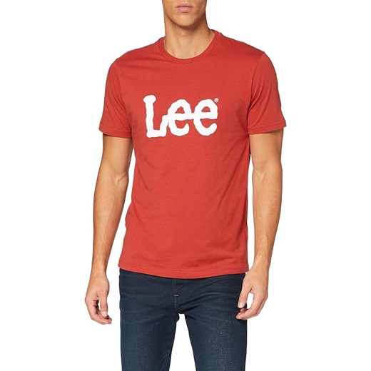 MĘSKI T-SHIRT LEE WOBBLY LOGO TEE RED OCHRE L65QAIOE 112116132 ze sklepu YouNeedit.pl w kategorii T-shirty męskie - zdjęcie 180314560