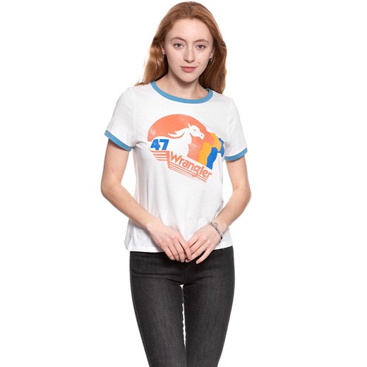 WRANGLER T SHIRT DAMSKI REGULAR TEE EGRET OFF WHITE W7383EVIO 112131034 ze sklepu YouNeedit.pl w kategorii Bluzki damskie - zdjęcie 180314684
