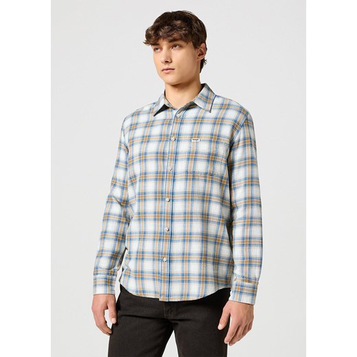 WRANGLER MĘSKA KOSZULA 1 PKT INDIGO SHIRT WHITE 112357227 W5K8018067 ze sklepu YouNeedit.pl w kategorii Koszule męskie - zdjęcie 180315061
