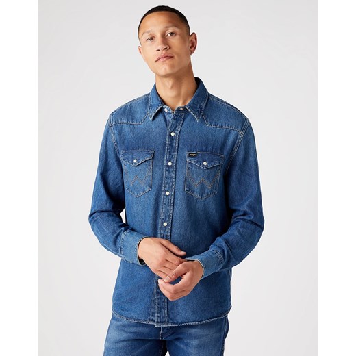 WRANGLER 27MW 1YEAR MĘSKA KOSZULA JEANSOWA JEANS W5MSLW924 112130248 ze sklepu YouNeedit.pl w kategorii Koszule męskie - zdjęcie 180315143