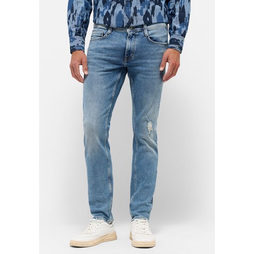 Męskie Spodnie Jeansowe MUSTANG Oregon Slim Denim Blue 1015865 5000 424 ze sklepu YouNeedit.pl w kategorii Jeansy męskie - zdjęcie 180316181