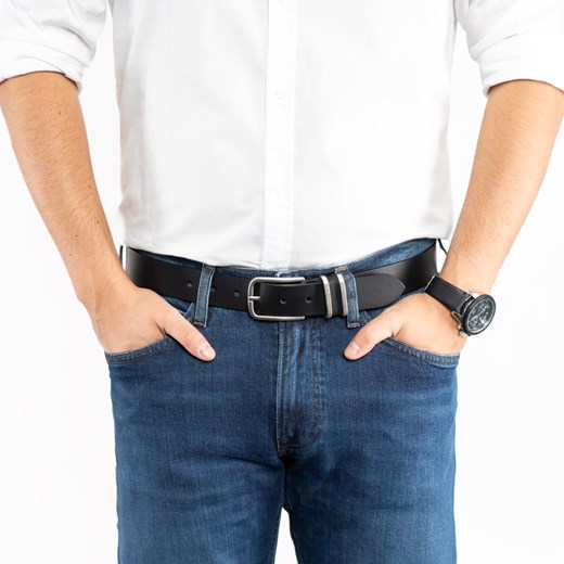 TOM TAILOR MĘSKI PASEK SKÓRZANY KLASYCZNY SKÓRA TG1046R69/790 35mm Gürtel Q.1869 0790 BLACK ze sklepu YouNeedit.pl w kategorii Paski męskie - zdjęcie 180316214