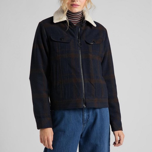 LEE WOOL CHECK SHERPA DAMSKA KURTKA PRZEJŚCIOWA WINTER BROWN L56XMSOH 112113150 ze sklepu YouNeedit.pl w kategorii Kurtki damskie - zdjęcie 180316801