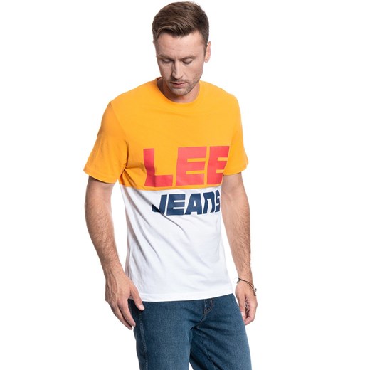 LEE T SHIRT COLOUR BLOCK TEE RADIANT YELLOW L60PFELG 112113471 ze sklepu YouNeedit.pl w kategorii T-shirty męskie - zdjęcie 180317373