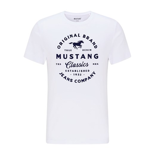 MUSTANG ALEX C PRINT MĘSKI T-SHIRT KOSZULKA LOGO TEE GENERAL WHITE 1015052 2045 ze sklepu YouNeedit.pl w kategorii T-shirty męskie - zdjęcie 180317504