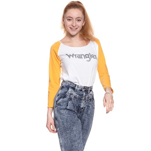 WRANGLER T SHIRT DAMSKI RAGLAN CROP LS TEE WHITE W718CF912 112130920 ze sklepu YouNeedit.pl w kategorii Bluzki damskie - zdjęcie 180317962