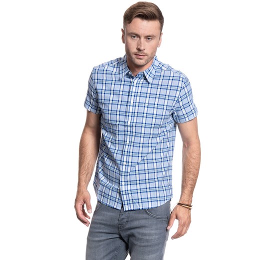 KOSZULA MĘSKA WRANGLER SS 1PKT BDOWN SHIRT PLACID BLUE W5J11OB15 112130159 ze sklepu YouNeedit.pl w kategorii Koszule męskie - zdjęcie 180318032