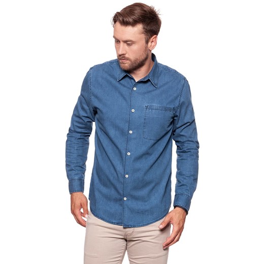 KOSZULA JEANSOWA MĘSKA LEE RIDER SHIRT L67DPGQU ze sklepu YouNeedit.pl w kategorii Koszule męskie - zdjęcie 180318304