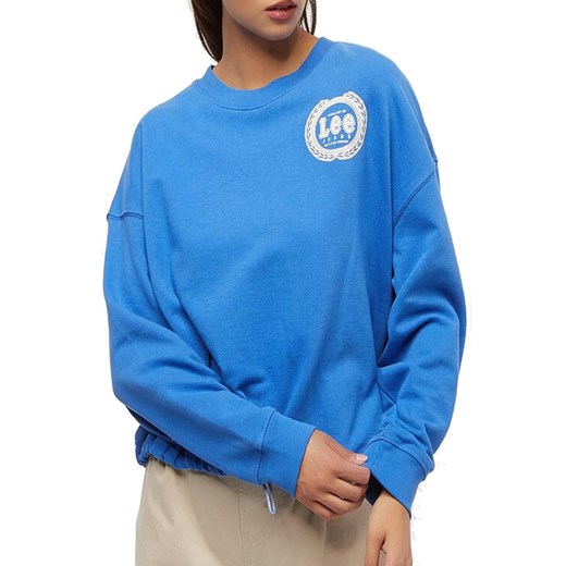LEE DRAWCORD DAMSKA BLUZA LOGO NADRUK CREW CITY BLUE L52CJA32 112112089 ze sklepu YouNeedit.pl w kategorii Bluzy damskie - zdjęcie 180318770