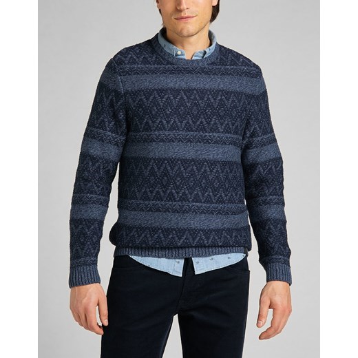 MĘSKI SWETER LEE CREW SEAS KNIT NAVY L83GNW35 112140936 ze sklepu YouNeedit.pl w kategorii Swetry męskie - zdjęcie 180318980