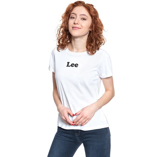 LEE T SHIRT DAMSKI LOGO T WHITE L40FEP12 112108538 ze sklepu YouNeedit.pl w kategorii Bluzki damskie - zdjęcie 180319054