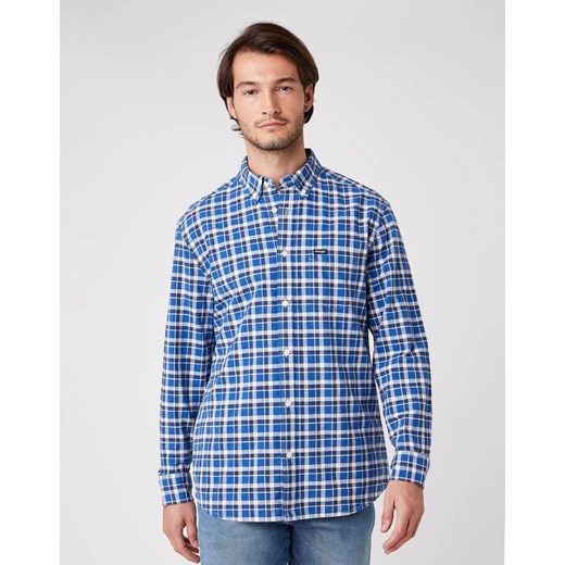 KOSZULA MĘSKA WRANGLER LS 1PKT BUTTON DOWN NAVY W5A3TS114 112130036 ze sklepu YouNeedit.pl w kategorii Koszule męskie - zdjęcie 180319203