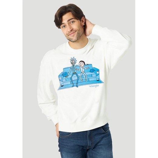 WRANGLER RICK&MORTY CREW MĘSKA BLUZA KLASYCZNA NADRUK LOGO OFF WHITE W6R1HN737 112144803 ze sklepu YouNeedit.pl w kategorii Bluzy męskie - zdjęcie 180319343