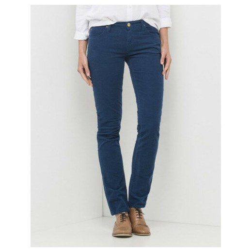 LEE DAMSKIE SPODNIE SZTRUKOSWE ELLY Bering Sea Blue L305LO61 112106099 ze sklepu YouNeedit.pl w kategorii Spodnie damskie - zdjęcie 180319402