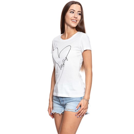 MUSTANG T SHIRT DAMSKI Alexia C Print Cloud Dancer 1008935 2020 ze sklepu YouNeedit.pl w kategorii Bluzki damskie - zdjęcie 180319682