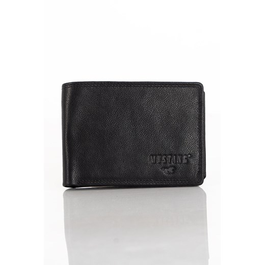 MUSTANG DENIMO WALLET MĘSKI PORTFEL SKÓRZANY POJEMNY KARTY BLACK ze sklepu YouNeedit.pl w kategorii Portfele męskie - zdjęcie 180319922