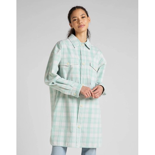 LEE ELONGATED OVERSHIRT DAMSKA KOSZULA DUSTY JADE L50WAA41 112321257 ze sklepu YouNeedit.pl w kategorii Koszule damskie - zdjęcie 180320651