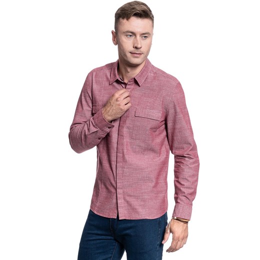 MĘSKA KOSZULA MATERIAŁOWA MUSTANG CASPER CHAMBRAY 1009903 7145 ze sklepu YouNeedit.pl w kategorii Koszule męskie - zdjęcie 180322510