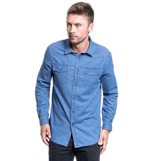 MĘSKA KOSZULA JEANSOWA MUSTANG Clemens KC Solid 1009003 5000 ze sklepu YouNeedit.pl w kategorii Koszule męskie - zdjęcie 180323231