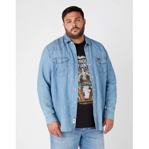 WRANGLER LS WORKSHIRT MĘSKA KOSZULA JEANSOWA LIGHT HEMP W5D1BNH97 112146111 ze sklepu YouNeedit.pl w kategorii Koszule męskie - zdjęcie 180323581