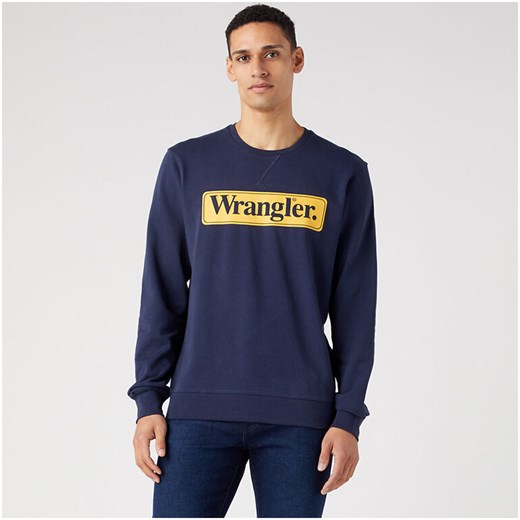 WRANGLER SEASONAL CREW MĘSKA BLUZA NAVY 112341196 W6F3011976 ze sklepu YouNeedit.pl w kategorii Bluzy męskie - zdjęcie 180323900