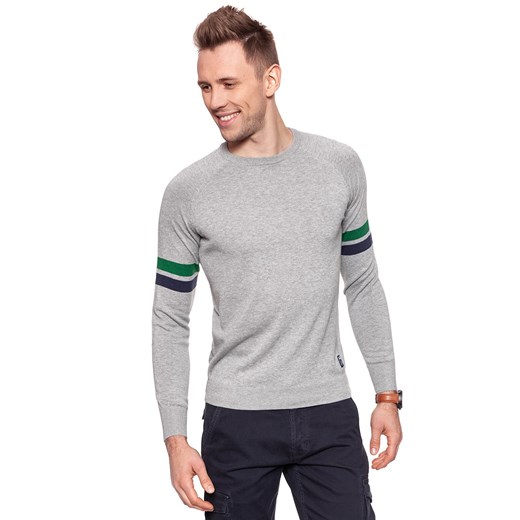 MĘSKI SWETER WRANGLER RAGLAN KNIT MID GREY MEL W8615PR37 112132311 ze sklepu YouNeedit.pl w kategorii Swetry męskie - zdjęcie 180324004